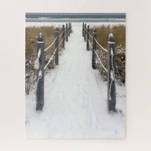 old orchard beach winter walk jigsaw puzzle