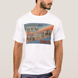 Old Orchard, Maine - Large Letter Scenes T-Shirt