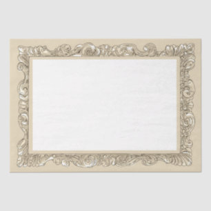 Old Ornate Gold Frame Tissue Paper for Decoupage