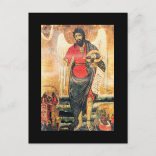 Old Orthodox icon of John the Baptist Postcard