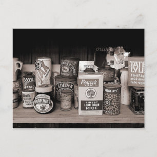 Old Packets, Boxes and Tins. Postcard