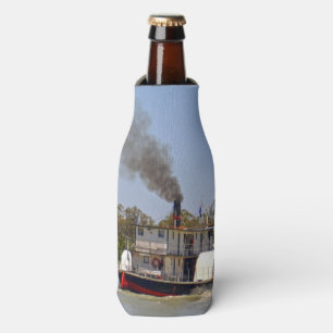 Old Paddle Steamer Chugging Down River Murray, Bottle Cooler