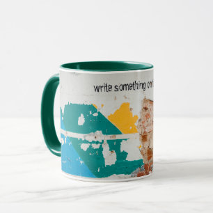 Old painted wall with graffiti  mug