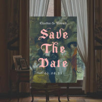 Old Painting Gothic Save the Date 