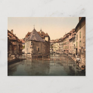 Old palace and canal, Annecy, France Postcard