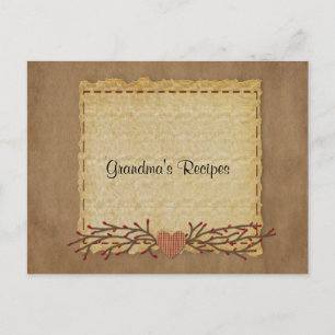 Old Paper Look Recipe Card