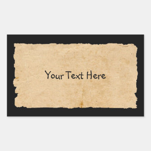 Old Paper On Black  Sticker