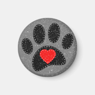 Old Paper Print Dog Lover Magnet