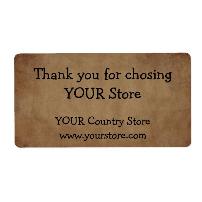 Old Paper Product Label (Front)