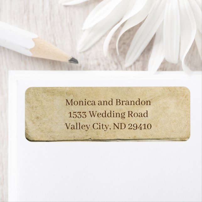 Old Paper Return Address Label  (Insitu)