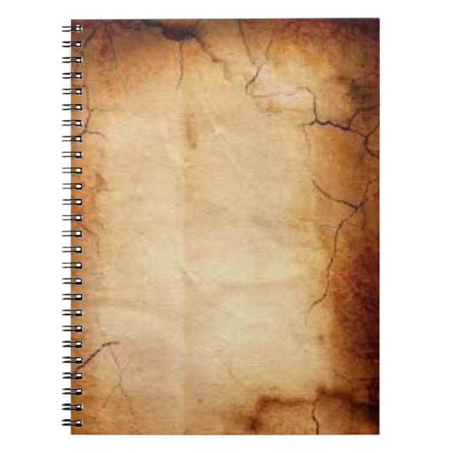 Old Paper Vintage Look Spiral Notebook (Front)