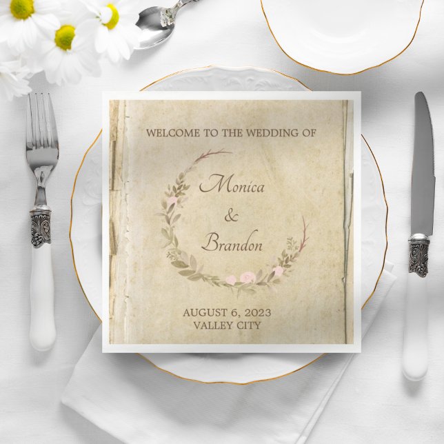 Old paper vintage wedding napkins  (Creator Uploaded)