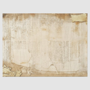Old paper with torn edges gold foil cracked wall