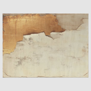 Old paper with torn edges gold foil cracked wall