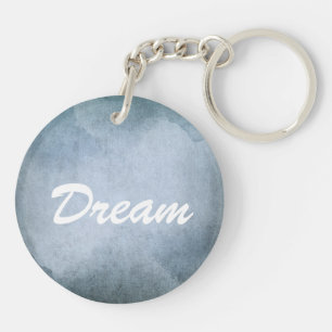 old paper with watercolor keychain