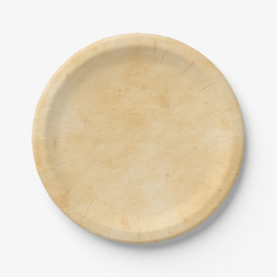 Old Parchment Background Stained Mottled Look Paper Plate