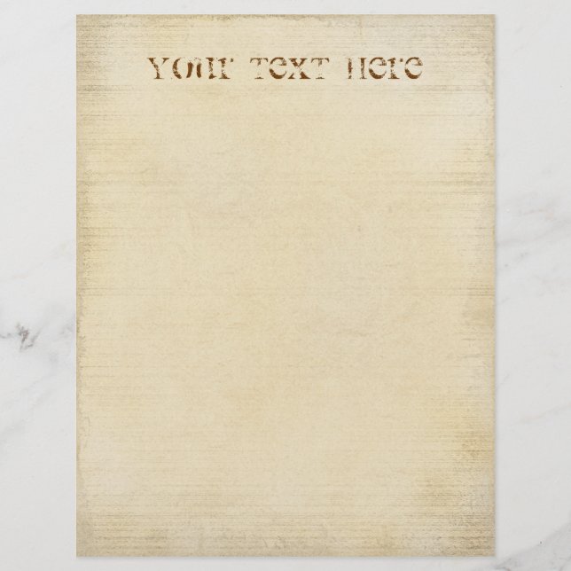 Old Parchment Letterhead (Front)