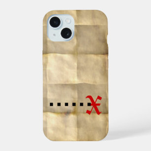 Old Parchment, Treasure Map Paper iPhone 15 Case