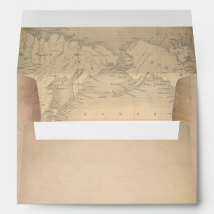 Old Parchment Vintage World Map Envelope