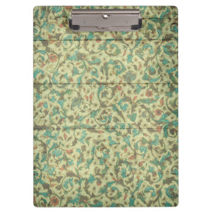 Old Pattern FloralWooden Background Modern Elegant Clipboard