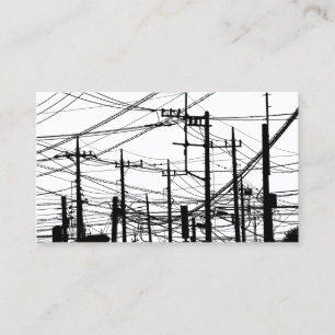 Old Phone and Power Lines Business Card