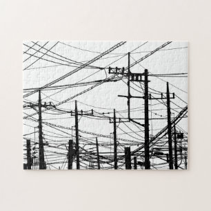 Old Phone and Power Lines Jigsaw Puzzle