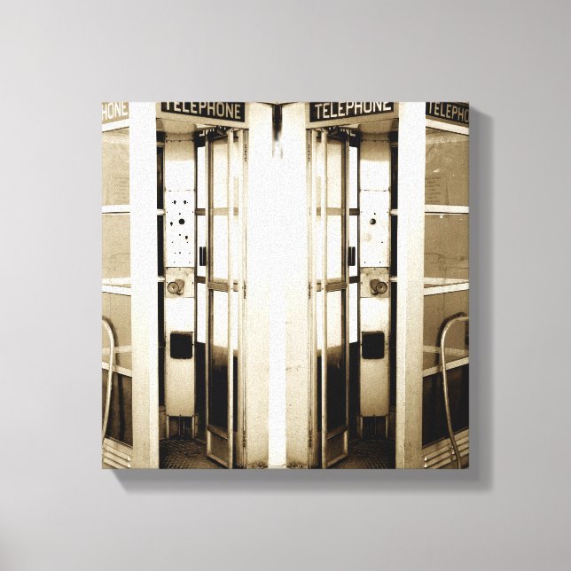 Old Phone Booths Photograph Canvas Print (Front)