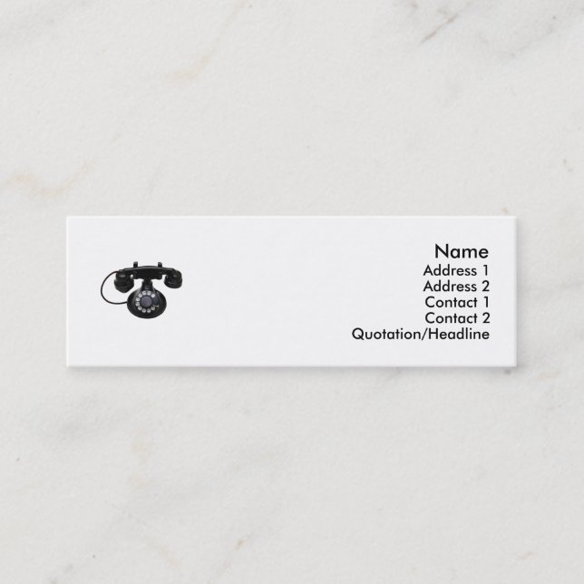 Old Phone Profile Card (Front)