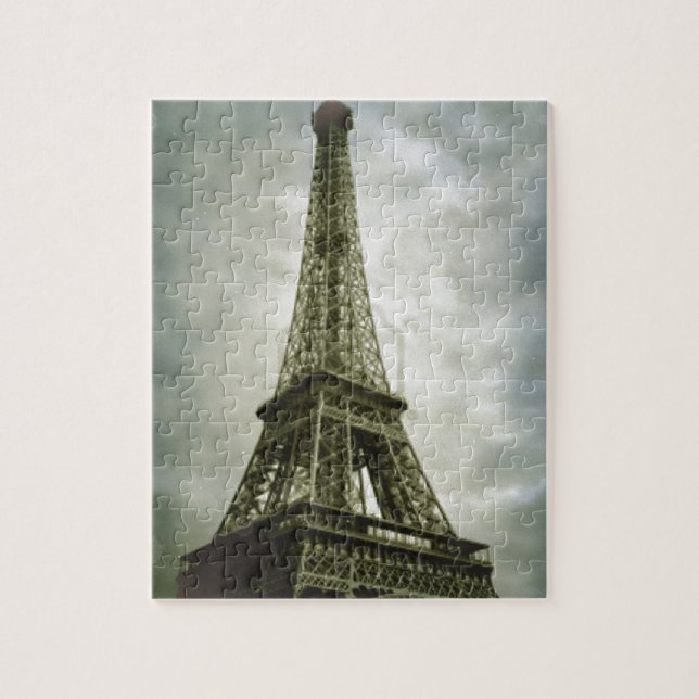 Old Photo Effect Eiffel Tower Paris Jigsaw Puzzle (Vertical)