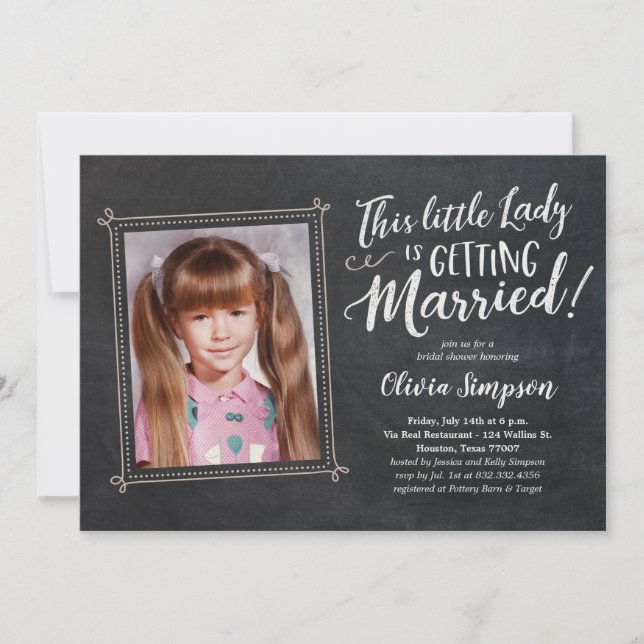 Old Photo Funny Bridal Shower Invitations (Front)