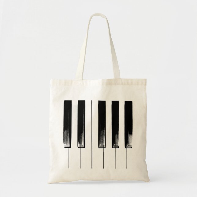Old Piano Keys Funny Cool Tote Bag (Front)