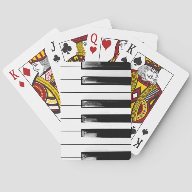 Old Piano Keys Playing Cards (Back)