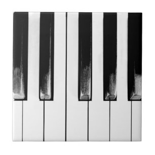 Old Piano Keys Tile