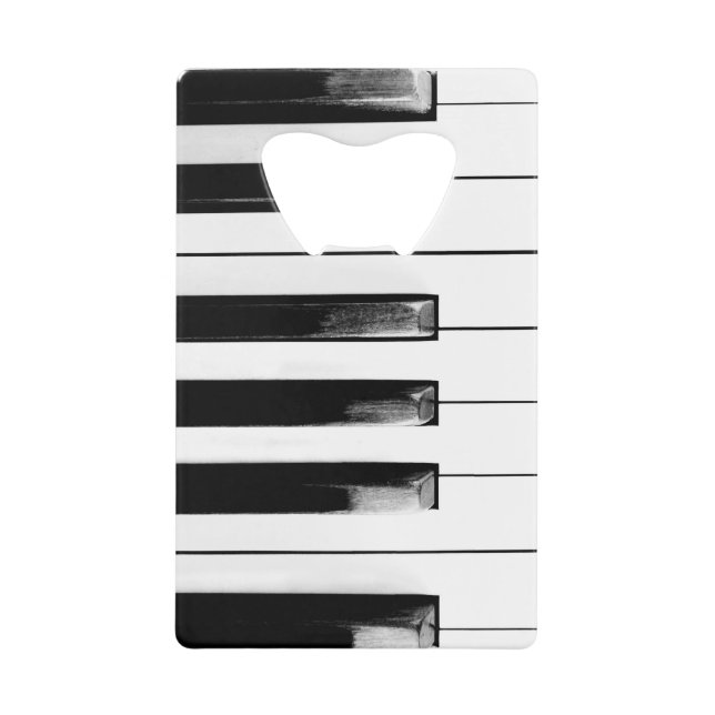 Old Piano Keys Wallet Bottle Opener (Front)