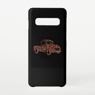 Old Pickup Truck Flower Pattern Samsung Galaxy Case