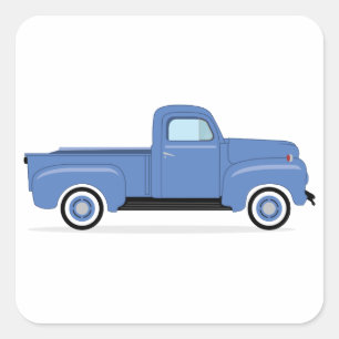 Old Pickup Truck Square Sticker