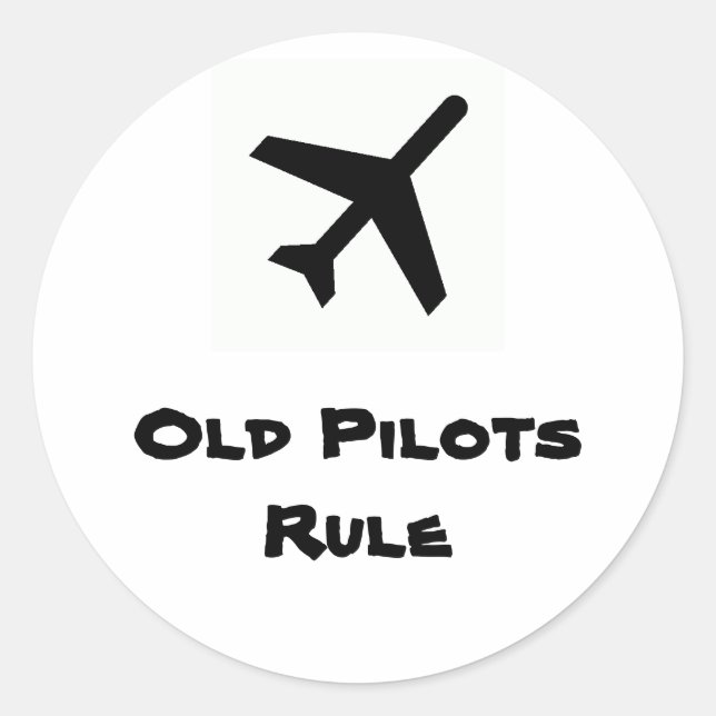 Old Pilots Rule Sticker (Front)