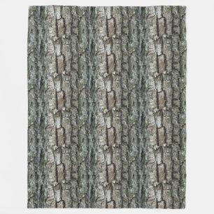 Old Pine Bark Fleece Blanket