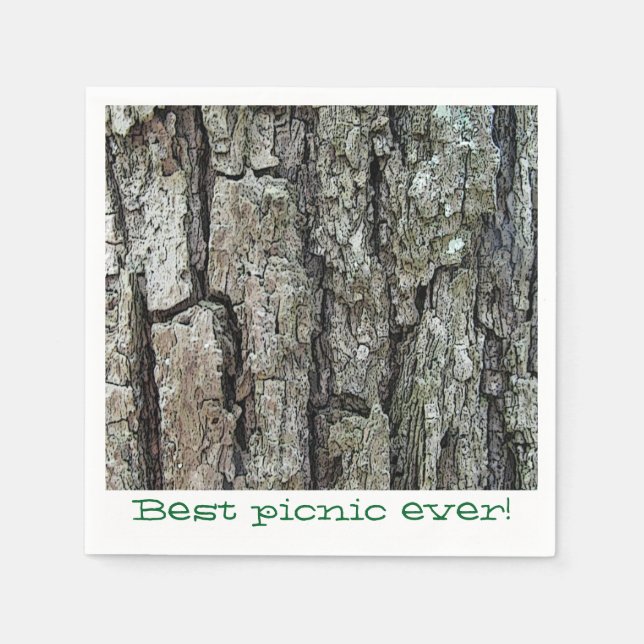 Old Pine Bark Picnic Napkin (Front)
