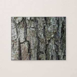 Old Pine Bark with Frame Jigsaw Puzzle