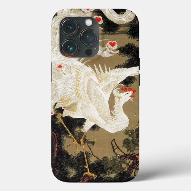 Old Pine Tree and White Phoenix by Ito Jakuchu Case-Mate iPhone Case (Back)
