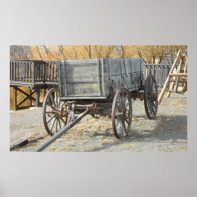 Old Pioneer Wagon Wall Poster (Front)