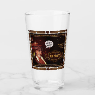 Old Pirate Rum (text customizable) Glass