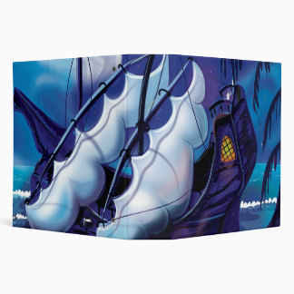 Old Pirate Sailship Docked Binder