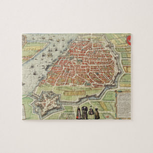 Old plane of paris map-1272 jigsaw puzzle