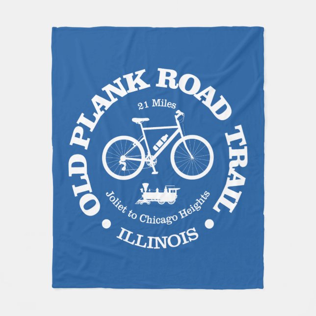 Old Plank Road Trail (cycling) Fleece Blanket (Front)