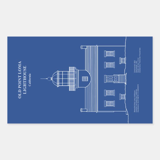 Old Point Loma Lighthouse - California – AD Sticker (Front)