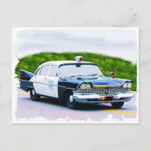 Old_police_car Plymouth Postcard