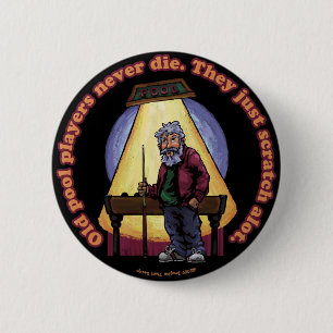 Old Pool players 2 Inch Round Button