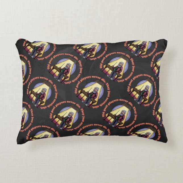 Old Pool players Accent Pillow (Front)